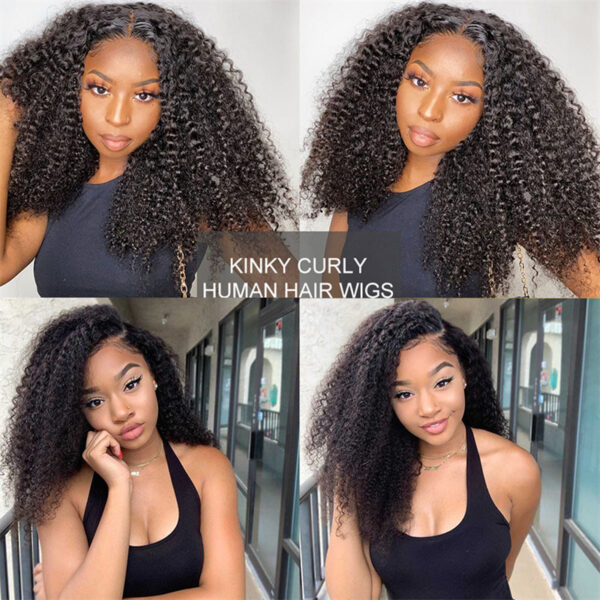 Kinky Curly 4x4 5x5 6x6 7x7 HD Closure Wig - Image 3